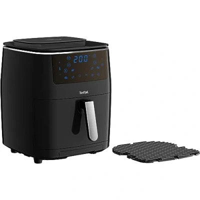 Obrázek Tefal Horkovzdušná fritéza FW2018 Easy Fry Grill &amp; Steam 3 v 1 (fritéza, gril a parní vařič) 7 automatických programů 6,5 litru energeticky úsporná zdravá bez oleje černá XXL