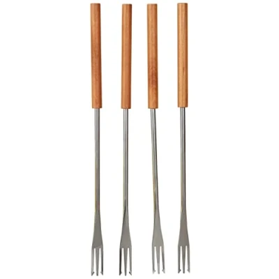 Obrázek KUHN RIKON 32099 příslušenství na fondue vidličky sýr/maso, třešňové dřevo 4 ks, 26 cm, hnědé