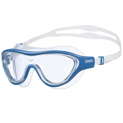 Obrázek arena The One Mask Anti Fog Schwimmmaske für Erwachsene, mit Großen Gläsern, UV Schutz, Selbstjustierender Nasensteg, Orbit Proof Dichtungen, Blau (Clear Blue White)
