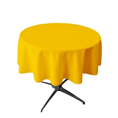 Obrázek La LeinPolyester Popeline ubrus kulatý, polyester, Yellow Dark, 147,32 cm