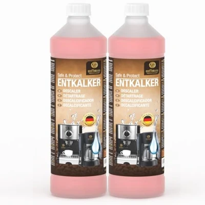 Obrázek Coffeeano 2x 750ml odvápňovač pro plně automatické kávovary a kávovary, 12 aplikací, Delonghi, Siemens, EQ Series, Jura, Krups, Bosch, Miele, Melitta, WMF atd.
