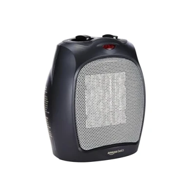 Obrázek Amazon Basics Keramické stojací topení, 1500 W, s nastavitelným termostatem černé