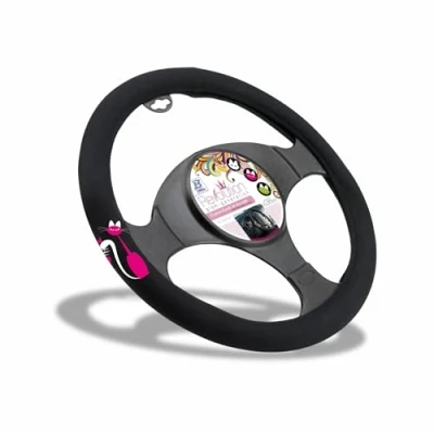 Obrázek Bottari 29217 povlak na volant My Sweet Cat s růžovočervená kočka, průměr: 38 cm, černá