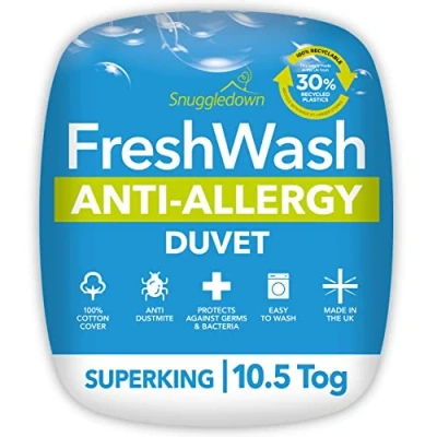 Obrázek Snuggledown Freshwash přikrývka pro alergiky, bavlna, bílá, Super King