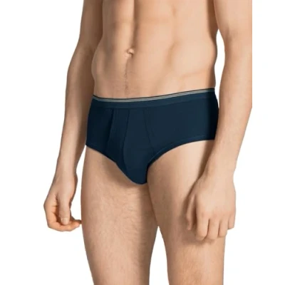 Obrázek Calida Pánské Twisted Cotton Hipster v kvalitě jemného úpletu, Modrá (admiral), 46