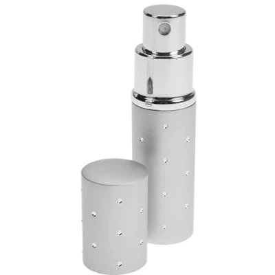 Obrázek Kapesní rozprašovač Parfum: Doplňovací na 10 ml parfémový doma a cestách ve stříbrné barvě, parfém flakon sprej do kabelky, láhev s rozprašovačem od Fantasia (balení 1 ks)