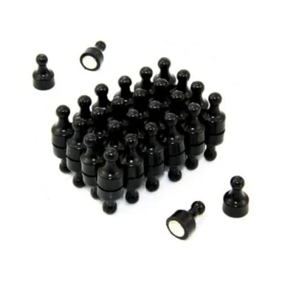 Obrázek Schwarzer Skittlermagnet Für Kühlschrank, Büro, Whiteboard, Mitteilung 12mm x 21mm Hoch Packung von 48