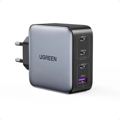 Obrázek nabíječka UGREEN Nexode 100 W USB C GaN síťový zdroj 4 porty Charger PD s PPS kompatibilní MacBook Pro, iPhone 14/14 Pro/14 Pro Max/13/12, iPad S22, S21, Steam Deck atd.