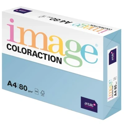 Obrázek Image Coloraction Iceberg barevný papír do kopírky DIN A4, 210 x 297 mm, 80 g/m² pestrý, bezdřevý tiskárny 500 listů ledově modrá