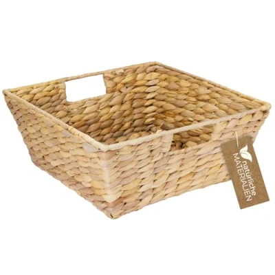 Obrázek HMF Dárkový koš prázdný, úložný pletený z vodní hyacint obdélníkový 30 x 12 cm