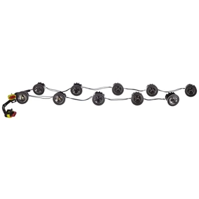 Obrázek HELLA LED sada světel pro denní svícení LEDayFlex 12 V / 24 kulatý čirý kabel: 120 mm přední část vozidla 2PT 177 696 701, bílá