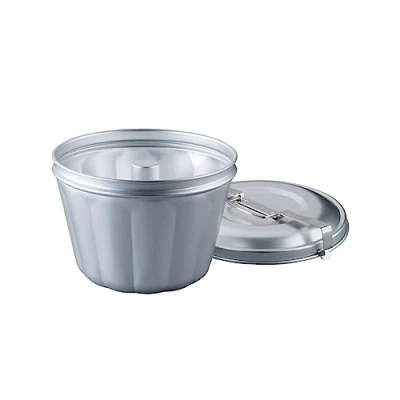 Obrázek Dr. Oetker forma na vodní lázni hliník Ø 21 cm univerzální bábovku a pudink, objem 2,5 litru, stříbro