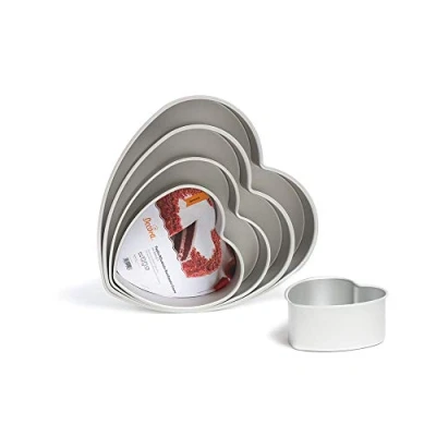 Obrázek DECORA 0062670 profesionální forma na krk srdce z eloxovaného hliníku cm 25 x v 7,5 cm, stříbrná,