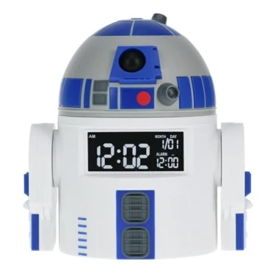 Obrázek Paladone R2D2 budík oficiální licence Star Wars Merchandise, se zvuky R2D2, perfektní dekorace pro fanoušky s budíkem, napájený USB