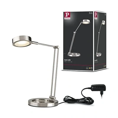 Obrázek Paulmann 702.45 Tabulka a stůl Zed Stolní lampa 6.7W železo kartáčovaný / kov 70245 Moderní Čtení lampy Office