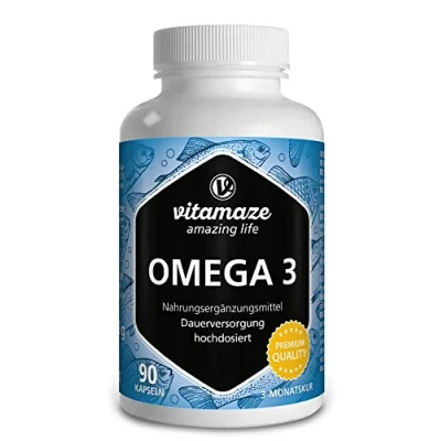 Obrázek Omega 3 kapsle ve vysokých dávkách, 400 mg EPA a 300 DHA formě triglyceridů po dobu měsíců, 1 denně, 1000 rybího oleje z udržitelného rybolovu, nejvyšší biologická dostupnost,