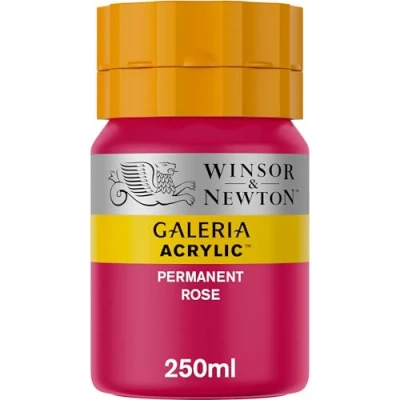 Obrázek Winsor &amp; Newton Akrylová barva Galeria 2137502, vysoká pigmentace, stálobarevná, máslová konzistence, 250 ml tuba permanentní růžová