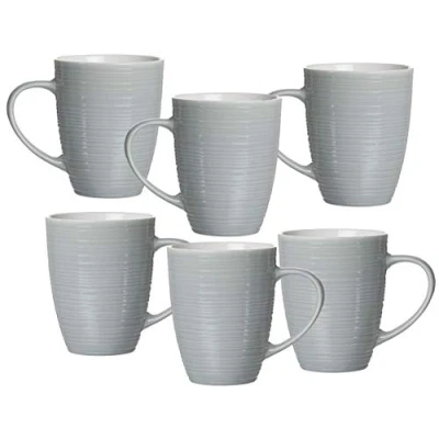 Obrázek Ritzenhoff &amp; Breker Sada hrnků na kávu Suomi, 6dílná, každá 310 ml, šedo modrá, porcelán, kulatý tvar