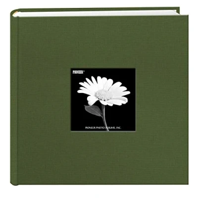Obrázek Fotoalbum Pioneer s přihrádkami na fotografie a fotorámečky z látky Herbal Green