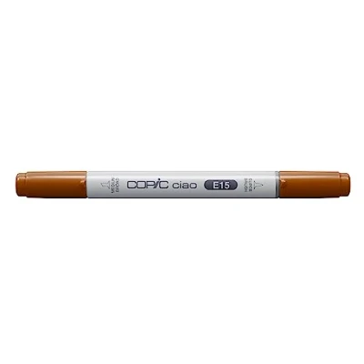Obrázek COPIC Ciao Marker typ E 15, Dark Suntan, univerzální zvýrazňovač layoutu, se středně širokým a jedním štětcovým hrotem