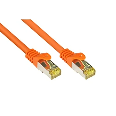Obrázek Good Connections RJ45 Ethernet LAN propojovací kabel s Cat. 7 surový a ochrana nosní dutiny RNS, S/FTP, PiMF, bez halogenů, 500 MHz, OFC, 10 gigabitů (10/100/1000/10000 Base T sítě)