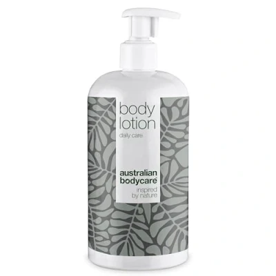 Obrázek Tea Tree Oil Body Lotion 500 ml Vegan Tělové mléko pro muže i ženy nečistou a suchou pokožku, pupínky, svědění, zápach potu také k péči při plísňových infekcích, kožních