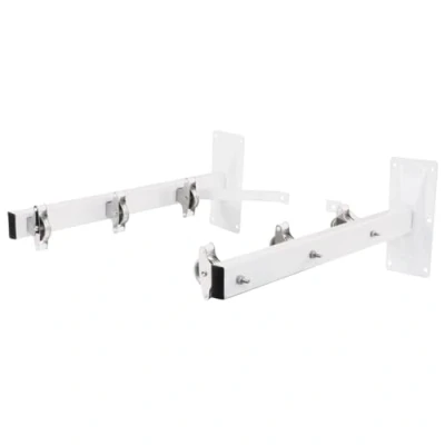 Obrázek Amig Wäscheständer Wand Edelstahl 2 Seitenarme und 6 Rollen für 3 Seile den Außenbereich einfache Installation Maße: 45 x 18,5 8 cm