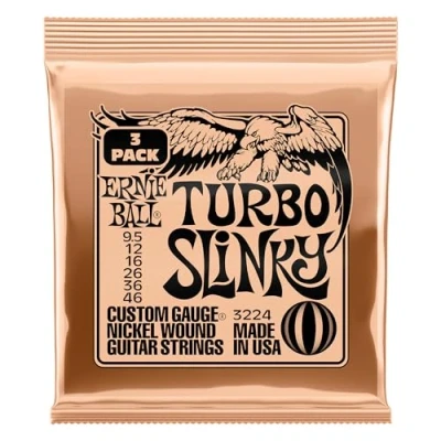 Obrázek Ernie Ball Turbo Slinky Nickel Wound elektrické struny, balení 3 ks, tloušťka 9,5 46