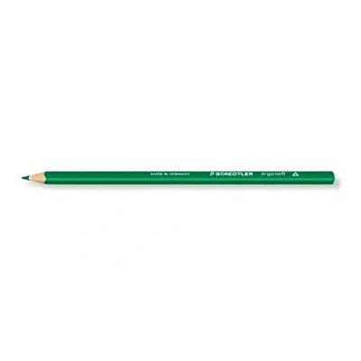 Obrázek STAEDTLER 157 5 ergo soft barevná tužka, ergonomický trojhranný tvar, protiskluzový měkký povrch, zelená, 12 kusů (balení 1 ks)