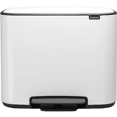 Obrázek Brabantia 121005 Bo Treteimer 3 x 11 L Abfalleimer, Metall, White, 54 36.5 44 cm, litre