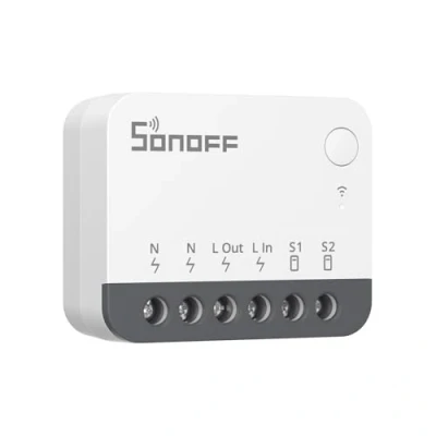 Obrázek SONOFF Spínač ZBMINIR2 Zigbee Smart, 3.0 Lict, funguje s hlasovými asistenty Alexa a Google Home, Vyžadován nulový vodič