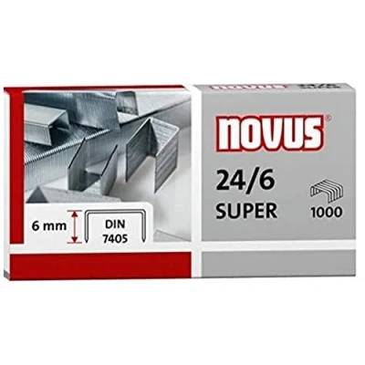 Obrázek Novus 040 0026 Sponky a náhradní kazety 24/6 pozinkované 1000 kusů