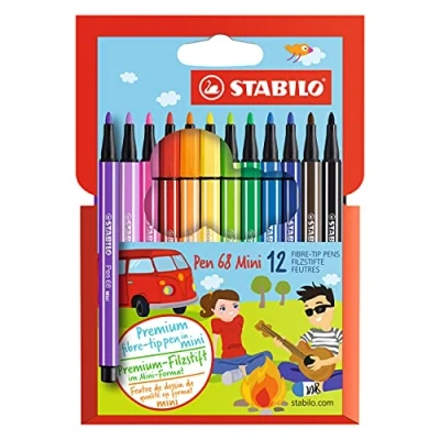 Obrázek Prémiové plstěné pero STABILO 68 Mini balení 12 ks s různými barvami