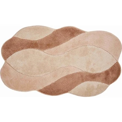 Obrázek Grund Koupelnový koberec 100% polyakryl, ultra měkký, protiskluzový, certifikovaný Öko TEX, 5letá záruka, CARMEN, koupelnová rohož 80 x 140 cm, béžová