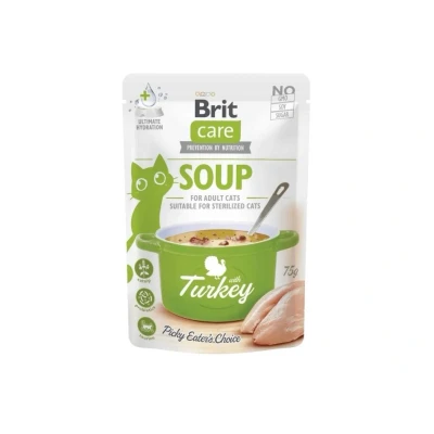 Obrázek Brit Care Soup pro kočky 15 x 75 g Krůtí