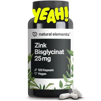 Obrázek Kapsle se zinkem 120 kusů 25 mg zinku v jedné kapsli dobře snášený bisglycinát zinečnatý (zinkový chelát) alternativa ke zinkovým tabletám veganské, vysoké dávkování, bez zbytečných přísad