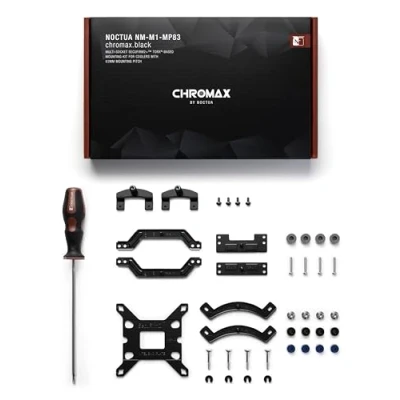Obrázek Noctua NM M1 MP83 chromax.black, montážní sada chladiče CPU pro AMD AM5/AM4 a Intel LGA1851/LGA1700/LGA1200 (černá)