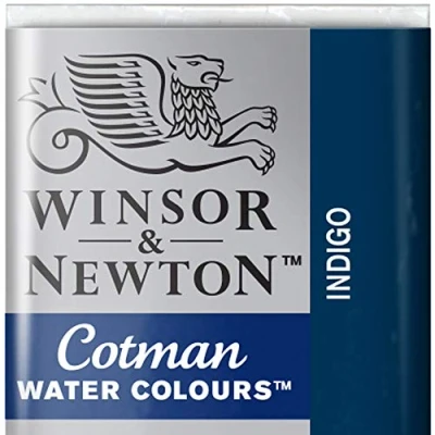 Obrázek Winsor &amp; Newton 0301322 Cotman akvarelová barva s dobrou průhledností, vynikající intenzitou tónování a dobrými vlastnostmi malování, vody v 1/2 misce Indigo