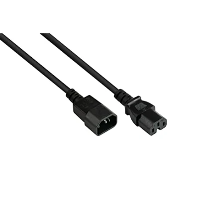 Obrázek Good Connections P1450 S030 spojovací kabel pro studená zařízení, 3 m, C14 (přímý) na C15 (přímý), 1,00 mm² černý