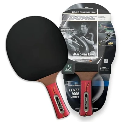 Obrázek Schildkröt Pálka na stolní tenis Donic Waldner 1000 s technologií ABP a ergonomickou rukojetí Tt, dřevo/přírodní, One Size