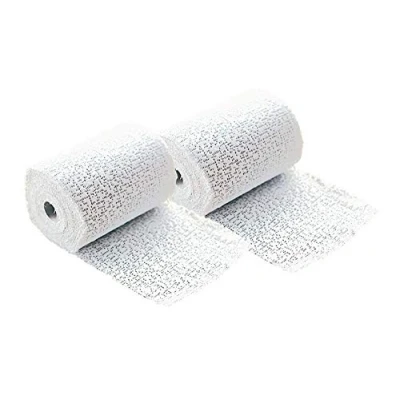 Obrázek Höga Rychlosádrové obvazy, 10 cm x 3 m, sádrové obvazy připravené k použití, ideální pro ruční práce, bílé, 2 kusy, (balení po 2)
