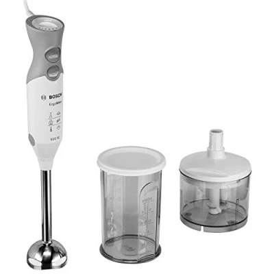 Obrázek Tyčový mixér Bosch MSM66110D, 600 W, nerezová mixovací noha, nádoba na mixování, bílá / dynamická modrá