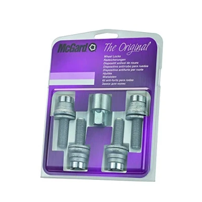 Obrázek 26002SU pojistkové čepy kol SU (standard) M12 x 1,25, ploché sedlo, délka dříku 34,5 mm, celková šroubu 63,0 mm SW17, průměr klíče 25,8