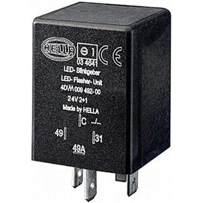 Obrázek HELLA 4DM 009 492 001 Blikač 24 V 4pólový montáž elektronický ECE s držákem