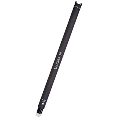 Obrázek Legami Radierbarer Gelschreiber, Kugel am Ende zum Entfernen der Tinte, ohne das Blatt abzunutzen Schwarze temperaturempfindliche 0,7 mm Durchmesser Spitze Kitty Thema