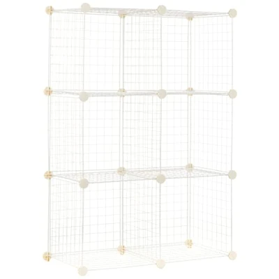 Obrázek AmazonBasics 6 policových kostek, drátěná police, bílá