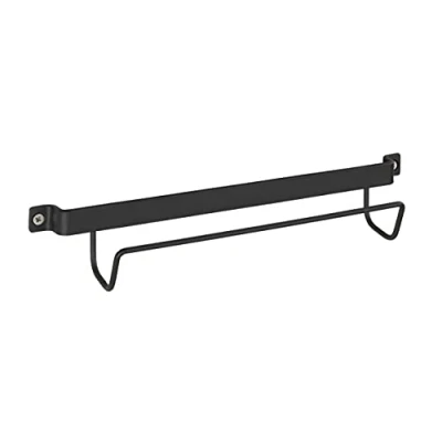 Obrázek WENKO Leiter Halter, Moderne Wand Halterung für Haushalts Leitern, passend zu den Design Klapptrittleitern, hochwertiges Metall in schwarz, 33,5 x 6,5 7 cm