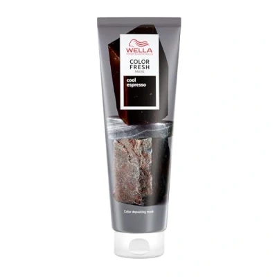 Obrázek Wella Professionals Color Fresh Mask Cool Espresso vlasová kúra pro oživení a změnu barvy vlasů pečující tónování avokádovým olejem tmavé černé vlasy 150 ml