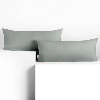 Obrázek DecoKing 2 povlaky na polštáře 40 x 120 cm žerzej bavlna zip ocel amber
