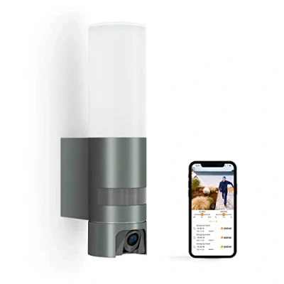 Obrázek Steinel Venkovní LED světlo L 620 CAM, s detektorem pohybu 180, monitorovací kamera Full HD a interkomem, ideální jako nástěnné svítidlo vč. SD karty 16 GB, antracitová barva